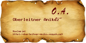 Oberleitner Anikó névjegykártya